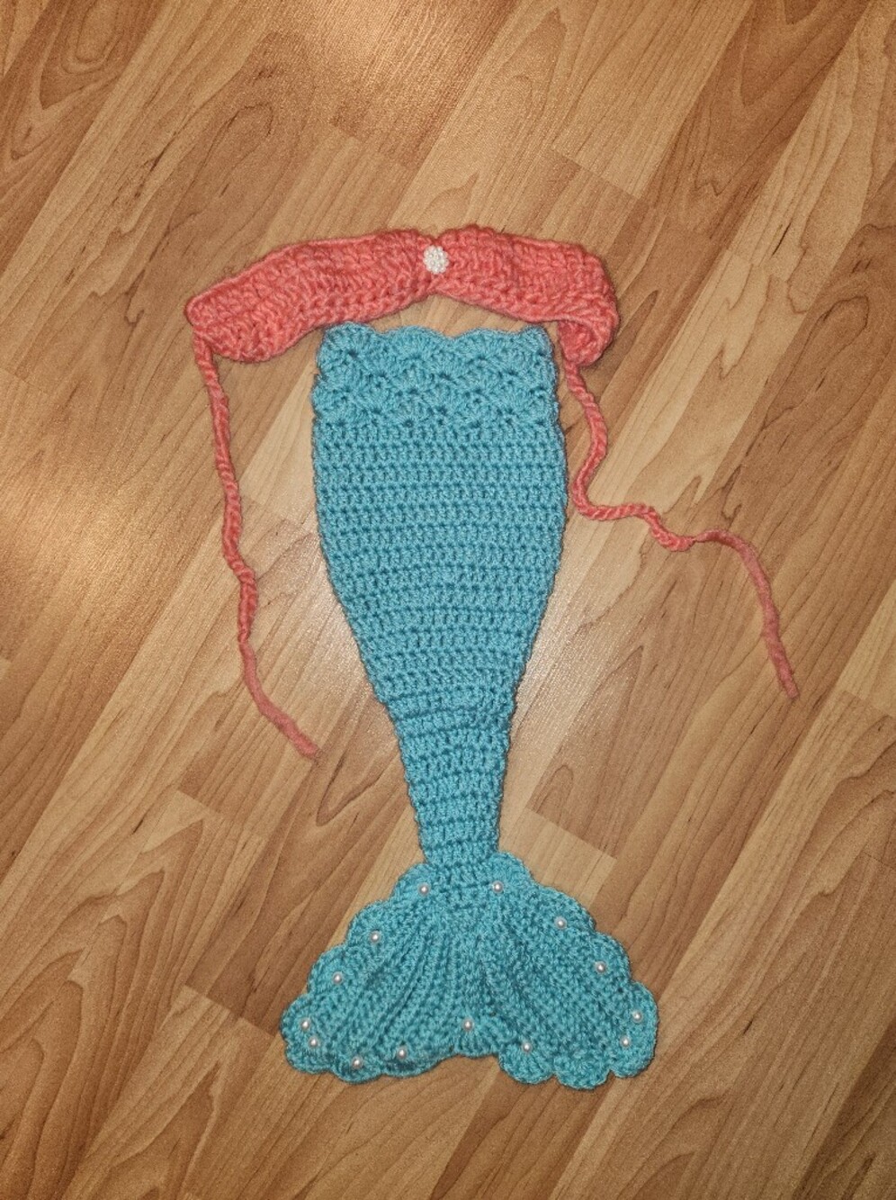 Infant Hand Made Mermaid Tail And Top